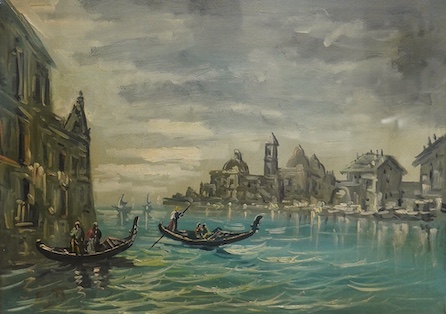 Emil Bott, oil on canvas, View of Venice, initialled, 49 x 68cm, Condition - good